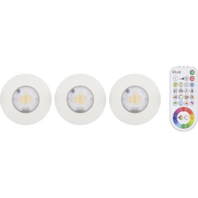 Panel rond I Dual 7w (RGB+B) IP65,blanc