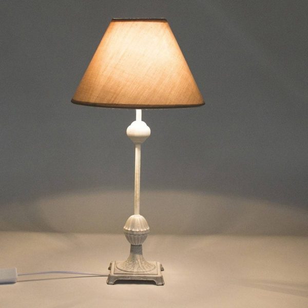 lampe de table rosabelle taupe en métal