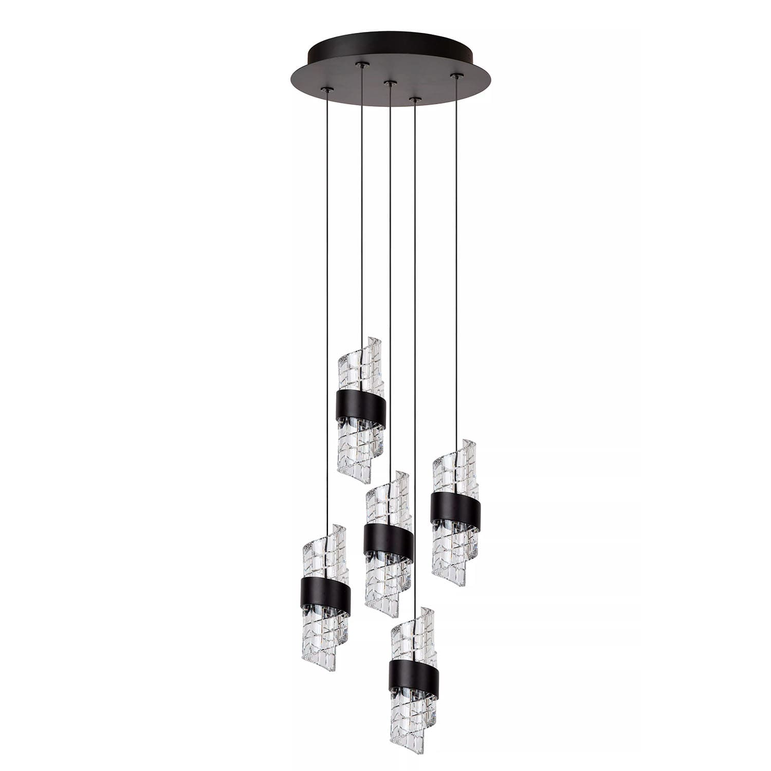 suspension lucide dim kligande 5x8w (2700k) 30cm,noir