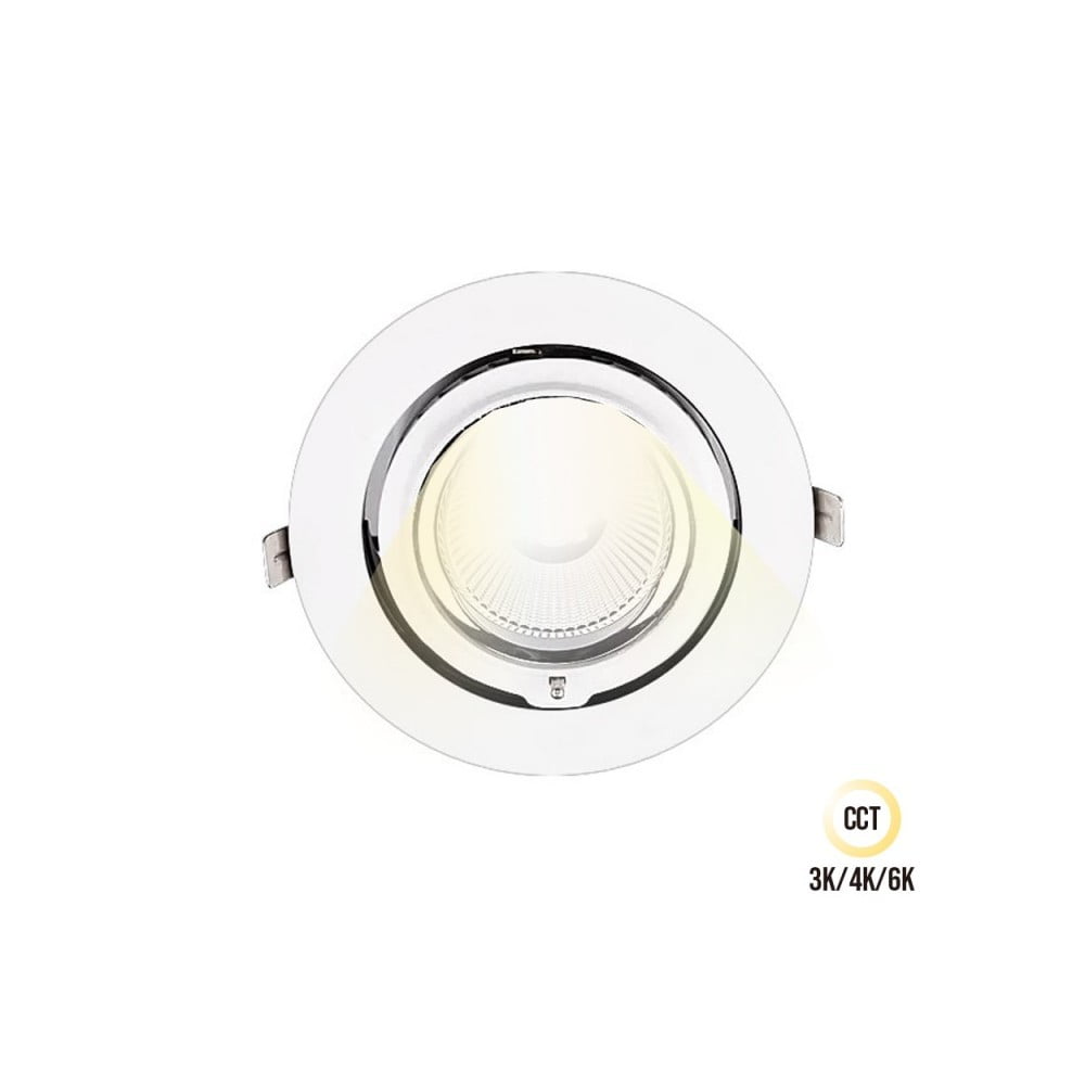 spot led escargot rond orientable cct ,blanc
