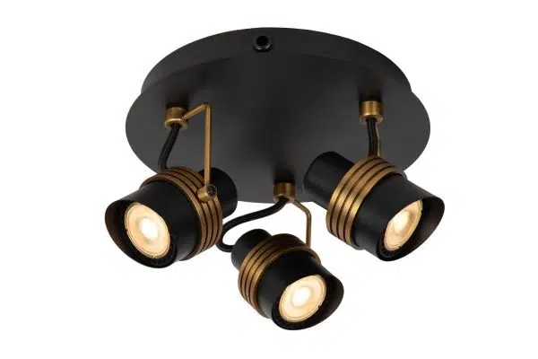 Plafonnier Lucide Tundran 3xGU10 21cm,noir
