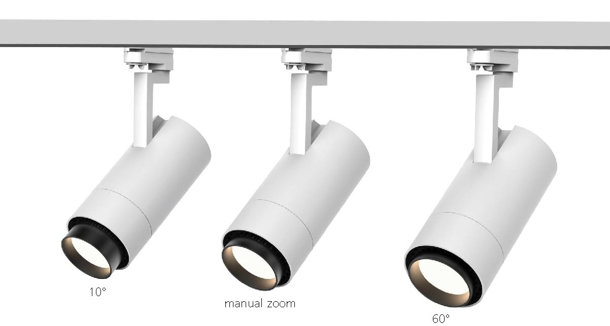 projecteur sur rail focus 17 triphasé 35w (4000k)