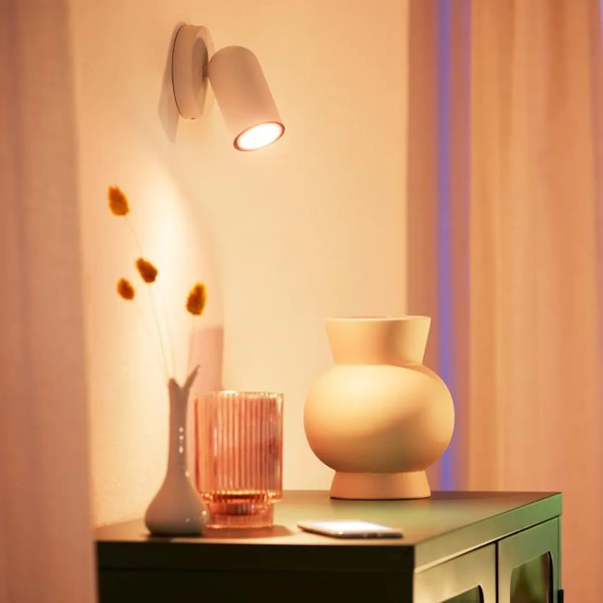 ampoule led wiz connecté wifi gu10 5w 345lm (rgb+cct)