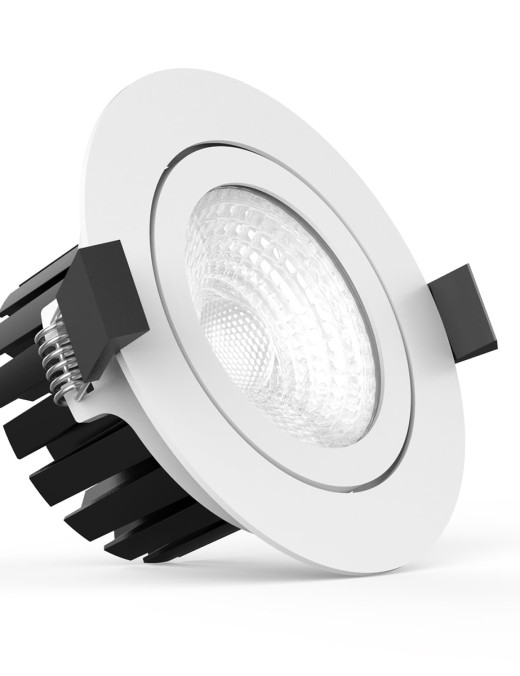 Spot led encastré orientable dimmable 13w IP65,blanc