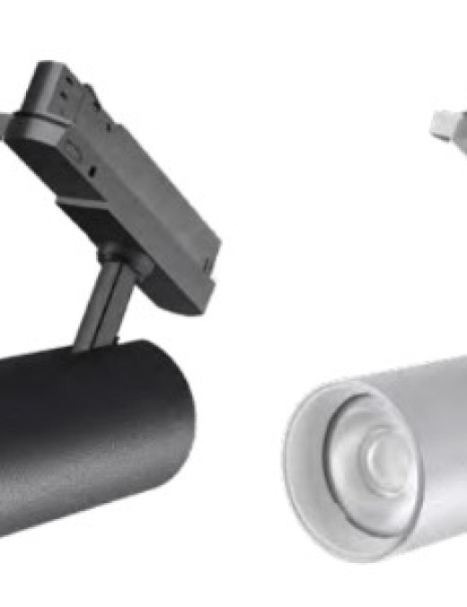 projecteur sur rail tricouleur novolight triphasé 25w