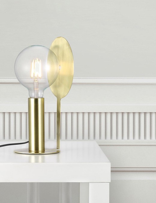 lampe de table dean en métal doré