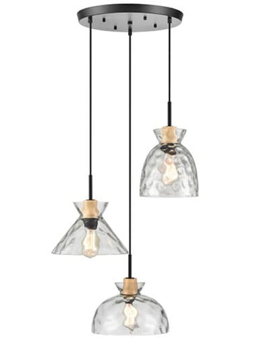 Suspension VERRIO (D42cm) en verre transparent