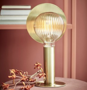 lampe de table dean en métal doré