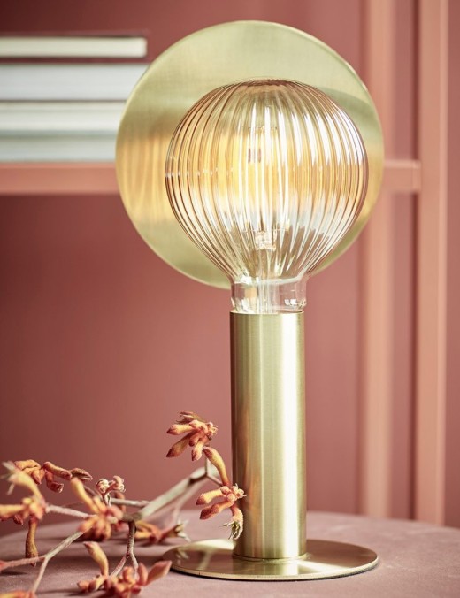 lampe de table dean en métal doré