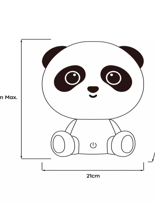 Lampe de table Lucide Dodo Panda dimmable 3w (4000k),noir