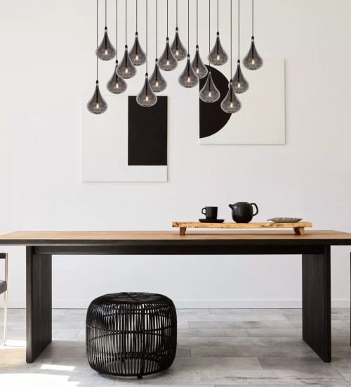 Teardrop Pendant Light Black