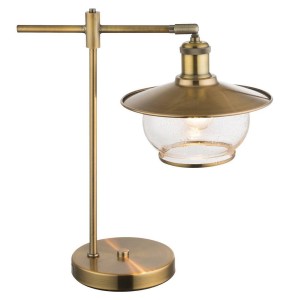 lampe eloa cuivrée en métal et verre
