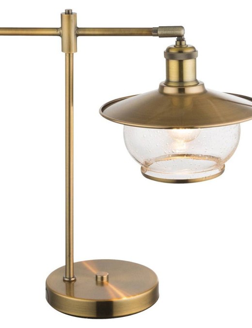 lampe eloa cuivrée en métal et verre
