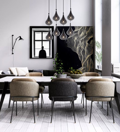 Teardrop Pendant Light Black