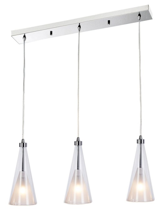 Suspension PRISS en Verre Argenté
