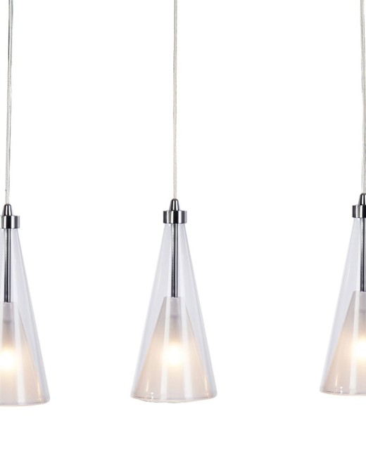 Suspension PRISS en Verre Argenté
