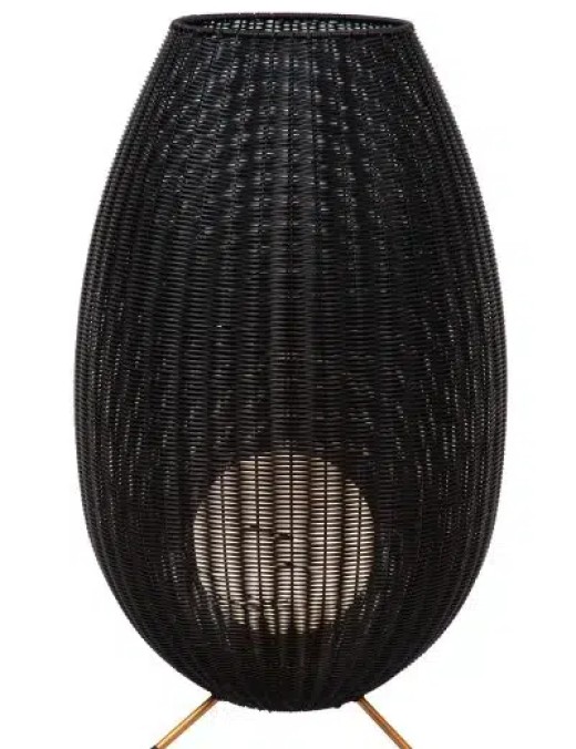 lampadaire lucide dim recharg colin 3w (3000k) ip44 h79,noir