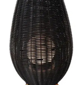 lampe de table lucide dim rech colin 3w (3000k) ip44 h36, noir
