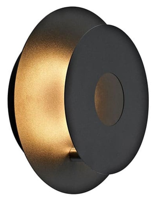 Applique murale LED CHUBBY en métal noir