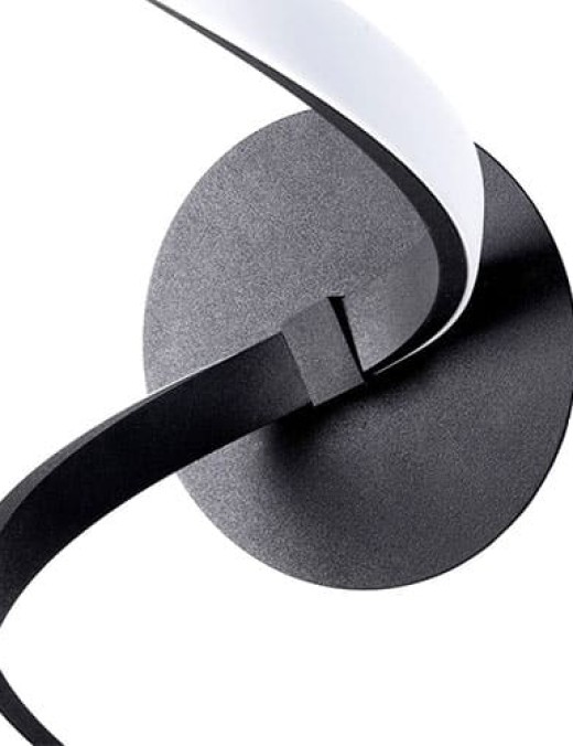 Applique murale design LED WONDERFUL en métal noir mat