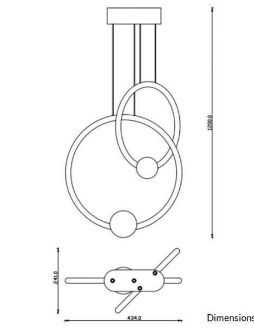 Suspension cascade Laurie Arty 44w (3000k) 44cm,rose/doré