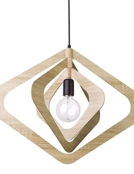 Suspension design KOTO en fibres de bois clair