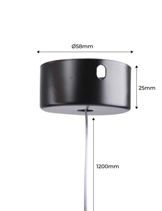 cable de suspension novolight pour rail magnétic a et c,noir