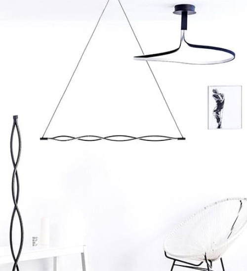 Teardrop Pendant Light Black