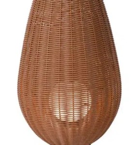 lampe de table lucide dim rech colin 3w (3000k) ip44 h50, nat