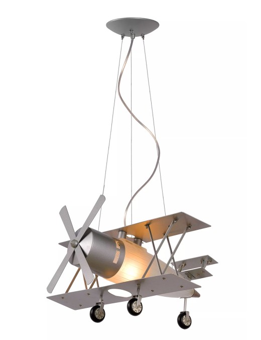 Suspension Lucide Focker 1xE27 L44 W50 H80cm,gris
