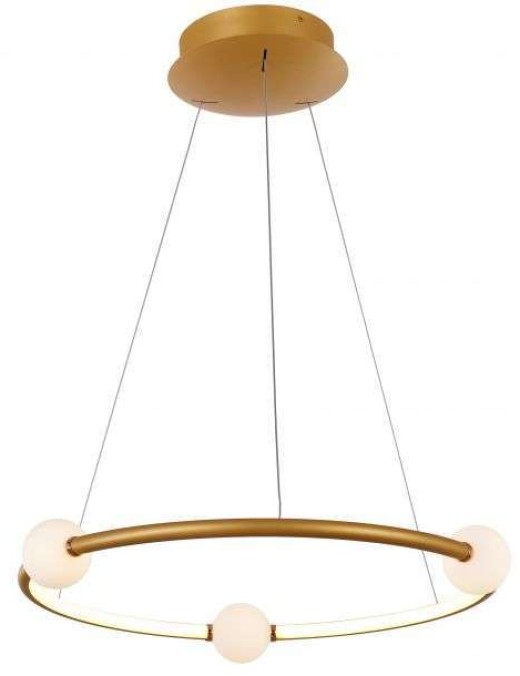 Suspension Keria Arty 36w (3000k) 64cm,rose/doré