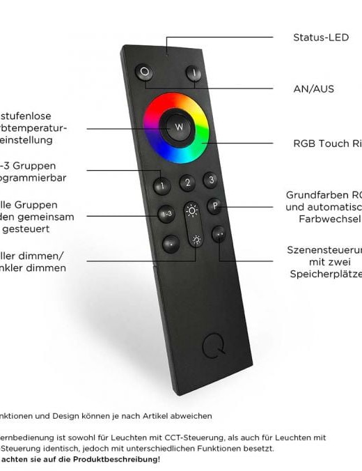 plafonnier paul neuhaus smart home q-vito 38w cct,anthracite