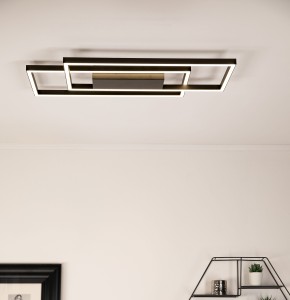 Plafonnier Keria Lines rectangle 40w (3000k) 65cm,noir