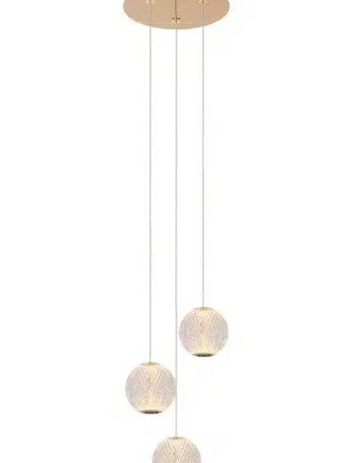 suspension lucide dim cintra 3×4.7w (2700k) 25cm,transparent