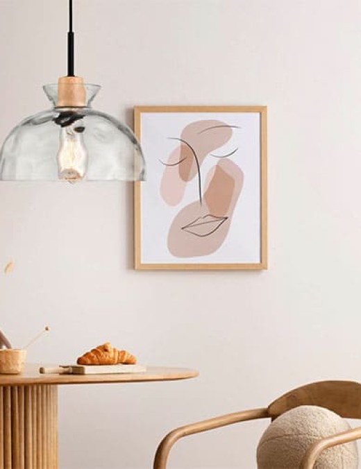 Suspension VERRIO (D27cm) en verre transparent
