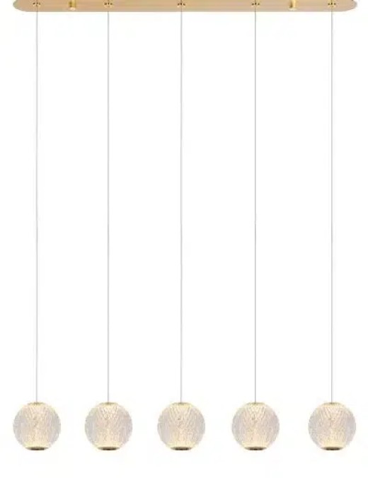 Suspension barre Lucide dim Cintra 5×4.7w (2700k) 84cm,trans