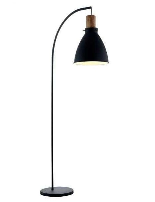 Lampadaire Keria Tanka 1xE27 H155cm,noir/bois
