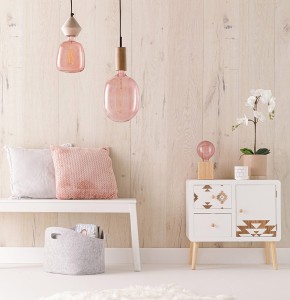 pendel dai en textile blanc et bois naturel clair (e27 – 40w)