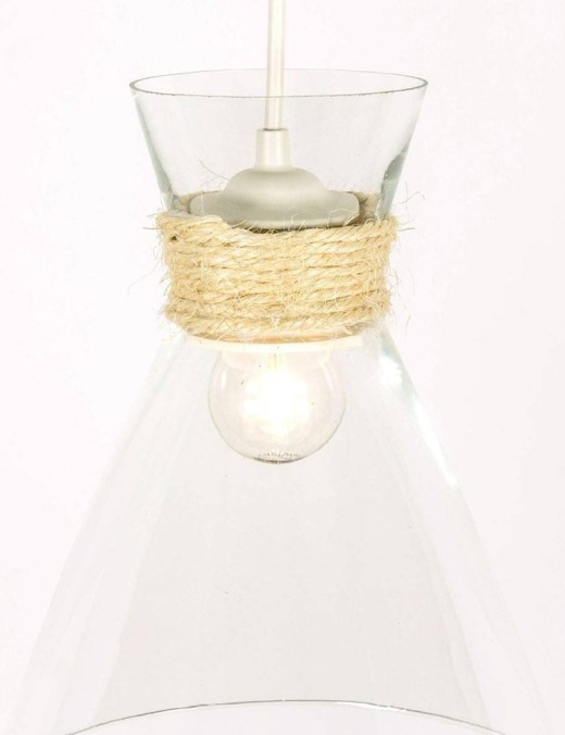 Suspension CORDES Transparente en Verre Soufflé