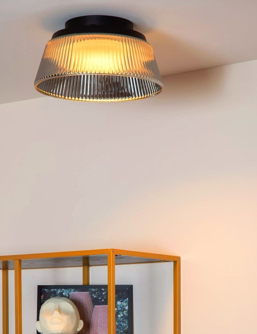 Plafonnier Lucide dim Vixi 17.6w (2900k) 35cm,fumé