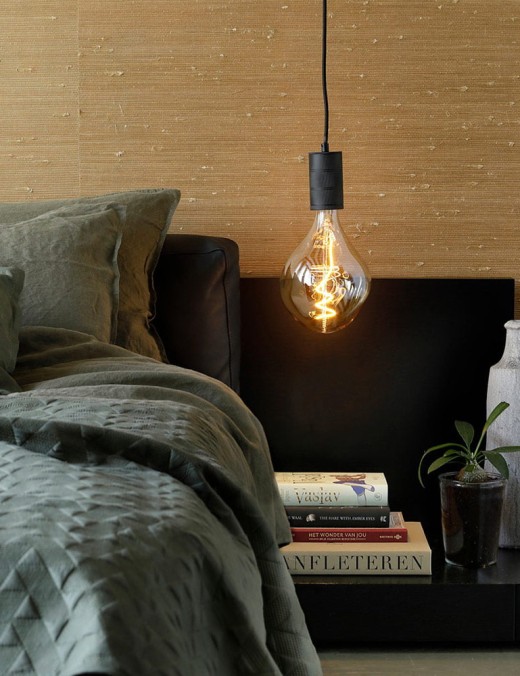 ampoule déco filament led xxl organic en verre fumé doré