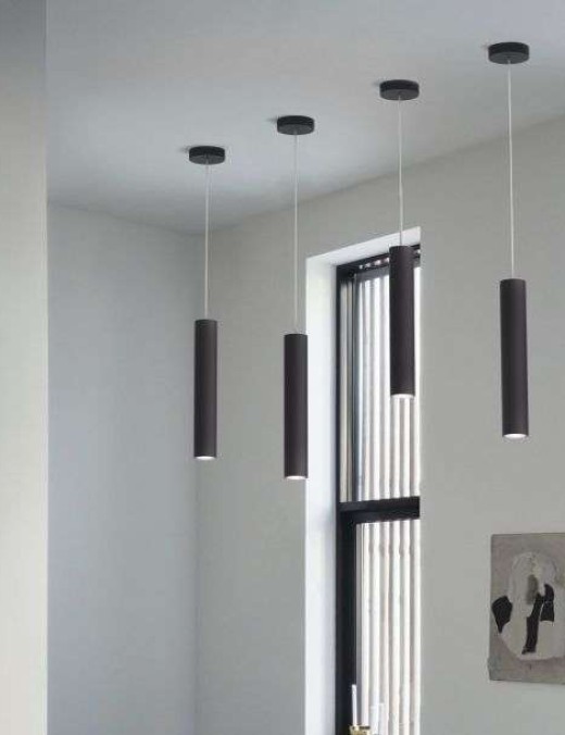 Suspension rond Keria 1xGU10 IP20,noir