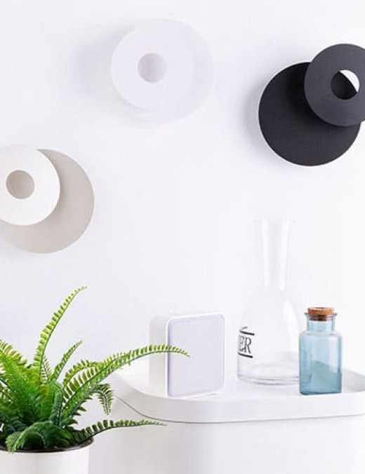 Applique murale LED CHUBBY en métal noir