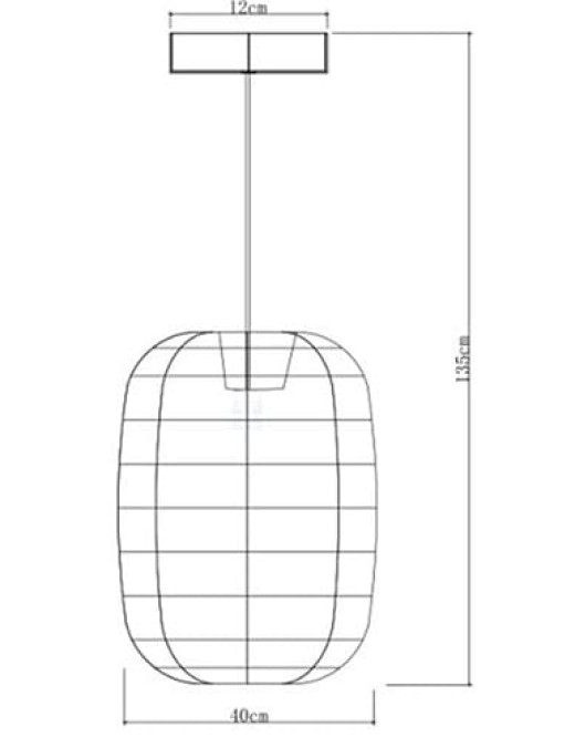 Suspension BORA (D40cm) en matière naturelle