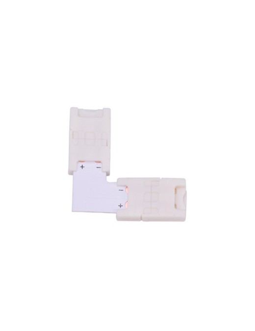 Connecteur L + clip IP20 pour ruban led monocouleur 8mm