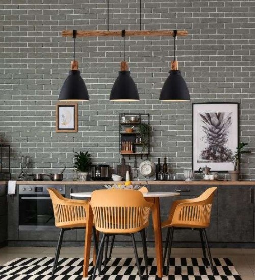 Teardrop Pendant Light Black