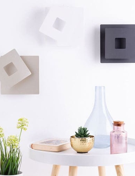 Applique murale LED PATCH en métal gris anthracite