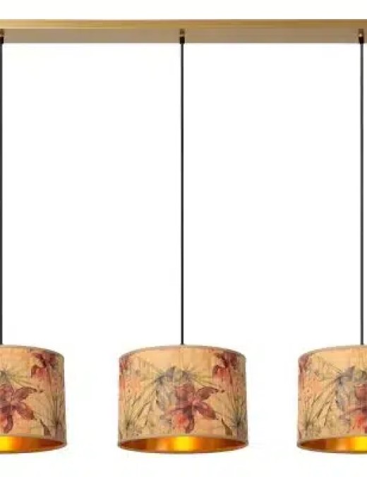 Suspension barre Lucide Tanselle 3xE27 110cm,multicolore