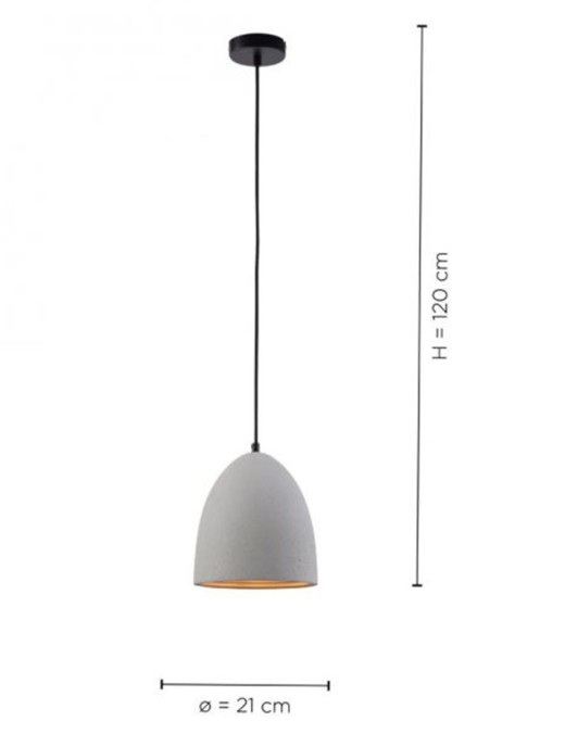 Suspension Paul Neuhaus Eton 1xE27 16cm,béton