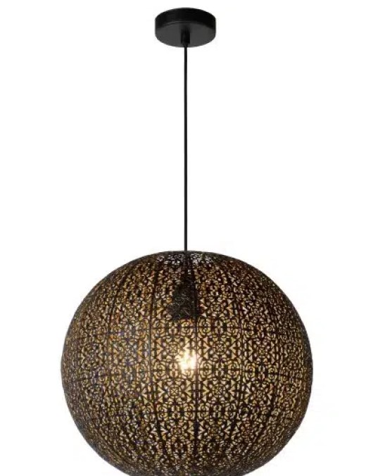 Suspension Lucide Tahar 1xE27 38cm,noir